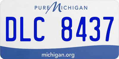 MI license plate DLC8437
