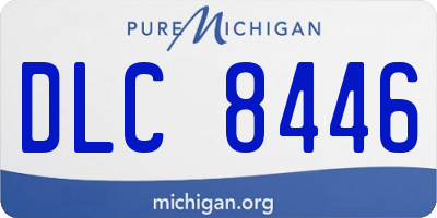 MI license plate DLC8446