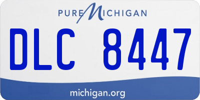 MI license plate DLC8447