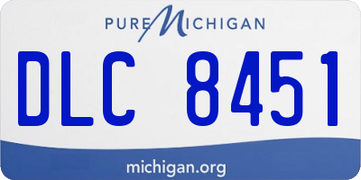 MI license plate DLC8451