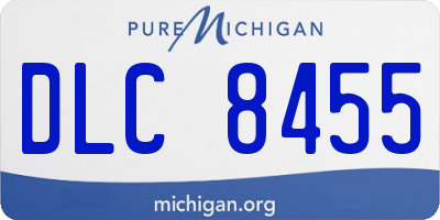 MI license plate DLC8455