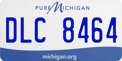 MI license plate DLC8464