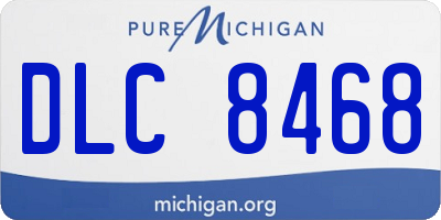 MI license plate DLC8468