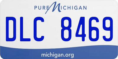 MI license plate DLC8469
