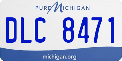 MI license plate DLC8471