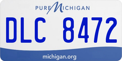 MI license plate DLC8472