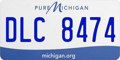 MI license plate DLC8474