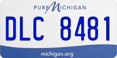 MI license plate DLC8481
