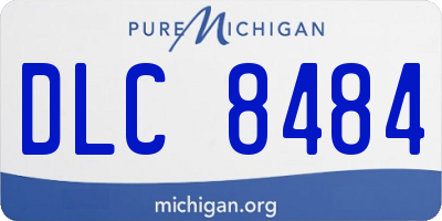 MI license plate DLC8484