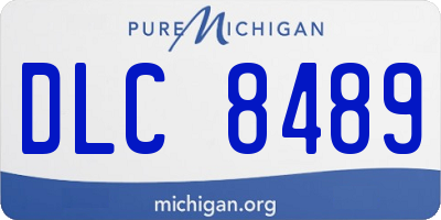 MI license plate DLC8489