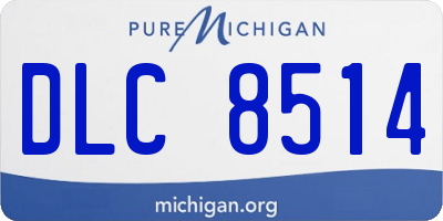 MI license plate DLC8514