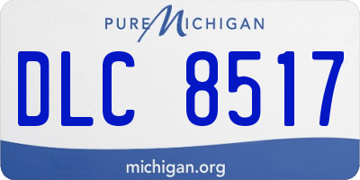 MI license plate DLC8517