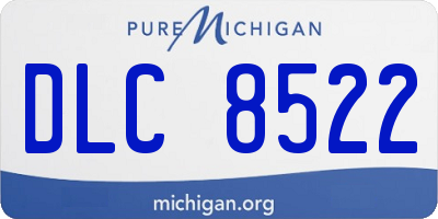 MI license plate DLC8522