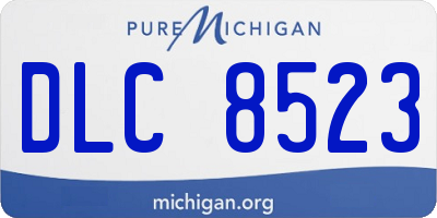 MI license plate DLC8523