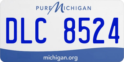 MI license plate DLC8524