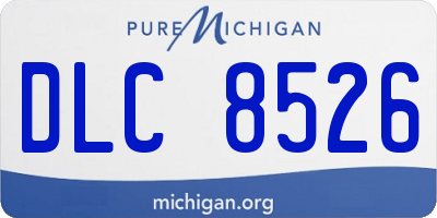 MI license plate DLC8526