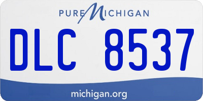 MI license plate DLC8537