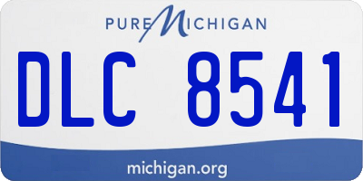 MI license plate DLC8541
