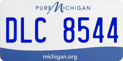 MI license plate DLC8544