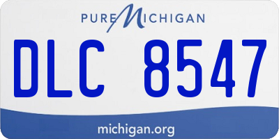 MI license plate DLC8547