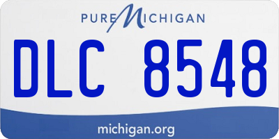 MI license plate DLC8548
