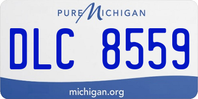 MI license plate DLC8559