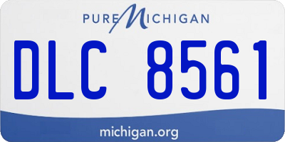 MI license plate DLC8561