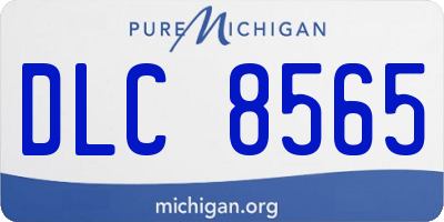 MI license plate DLC8565
