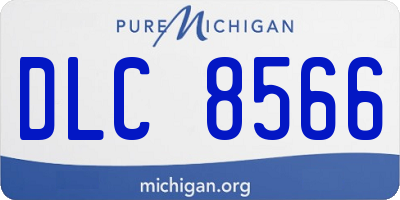 MI license plate DLC8566