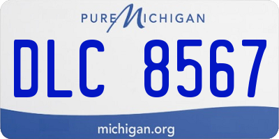 MI license plate DLC8567