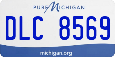 MI license plate DLC8569