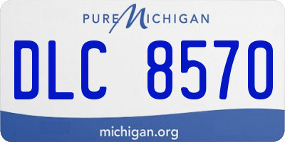 MI license plate DLC8570