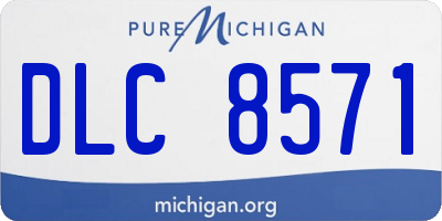 MI license plate DLC8571