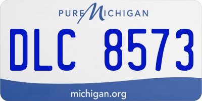 MI license plate DLC8573