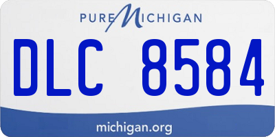 MI license plate DLC8584