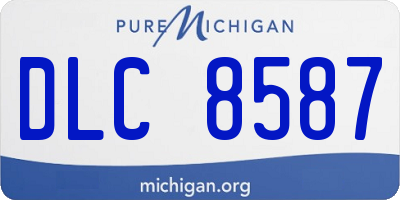 MI license plate DLC8587