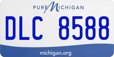 MI license plate DLC8588