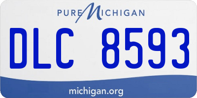 MI license plate DLC8593