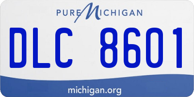 MI license plate DLC8601