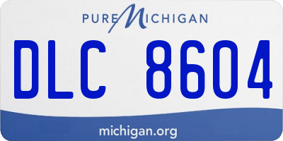 MI license plate DLC8604