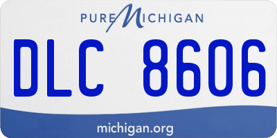 MI license plate DLC8606