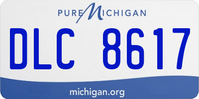 MI license plate DLC8617