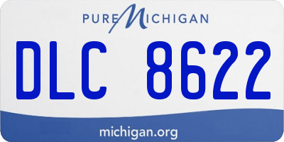 MI license plate DLC8622