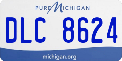 MI license plate DLC8624