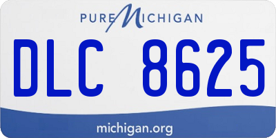 MI license plate DLC8625