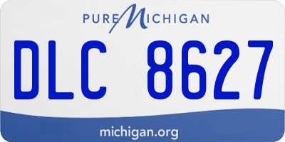 MI license plate DLC8627
