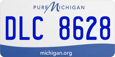 MI license plate DLC8628