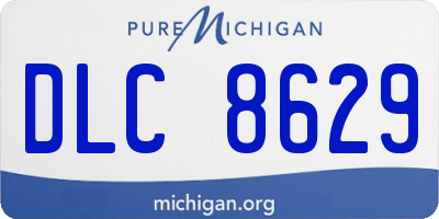 MI license plate DLC8629