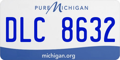 MI license plate DLC8632