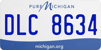 MI license plate DLC8634
